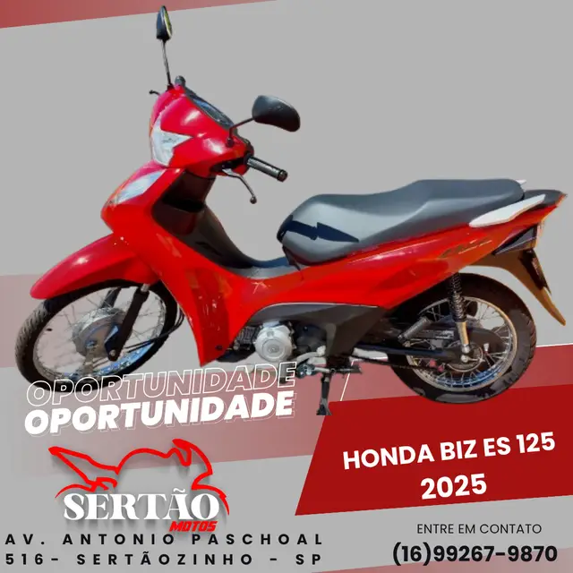 Moto Honda Biz 125 2025 ES