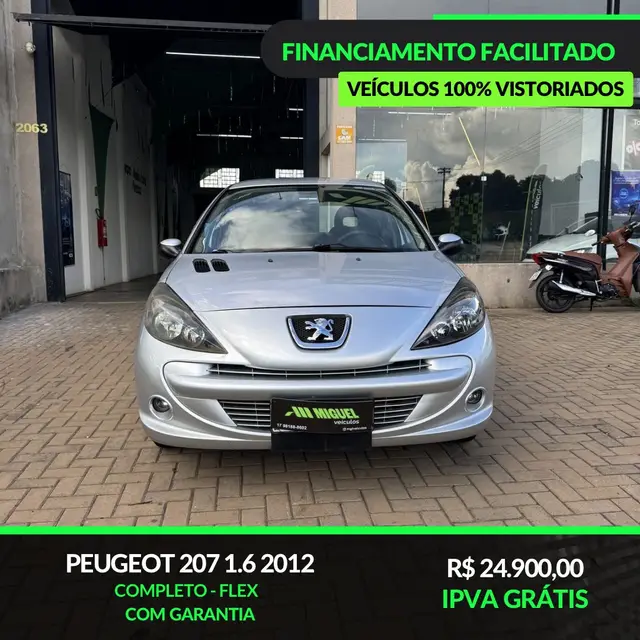 Carro Peugeot 207 2012 Hatch Quicksilver 1.6 (flex)