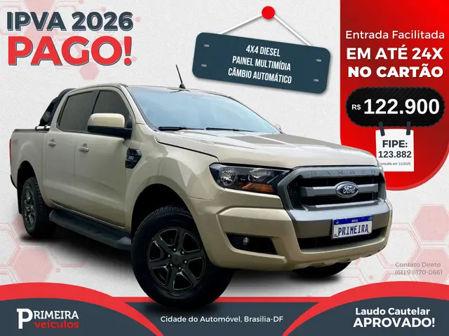 Carro Ford Ranger Cabine Dupla 2019 Ranger 2.2 TD XLS CD 4x4 (Aut)