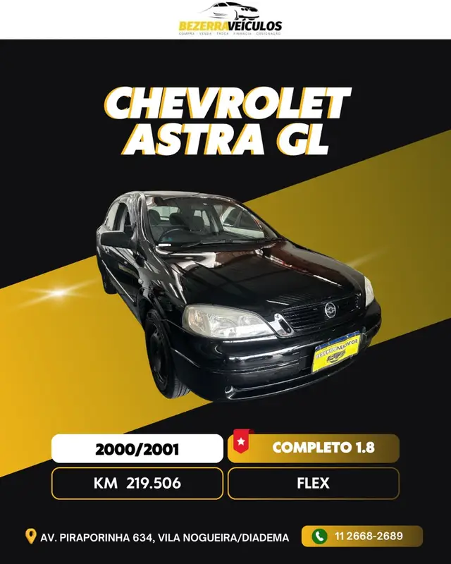 Carro Chevrolet Astra Hatch 2001 GL 1.8 MPFi