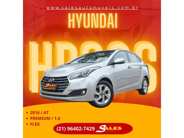 Carro Hyundai HB20S 2016 1.6 Premium (Aut) (Flex)