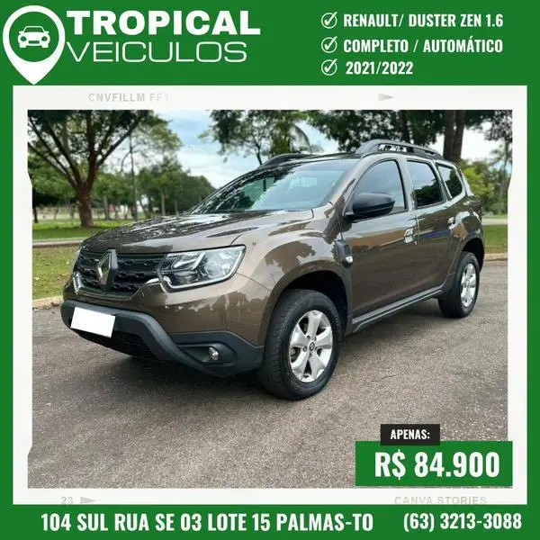 Carro Renault Duster 2022 Zen 1.6 16V (Flex) CVT