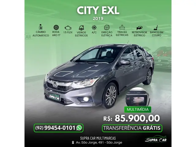 Carro Honda City 2019 1.5 EXL CVT