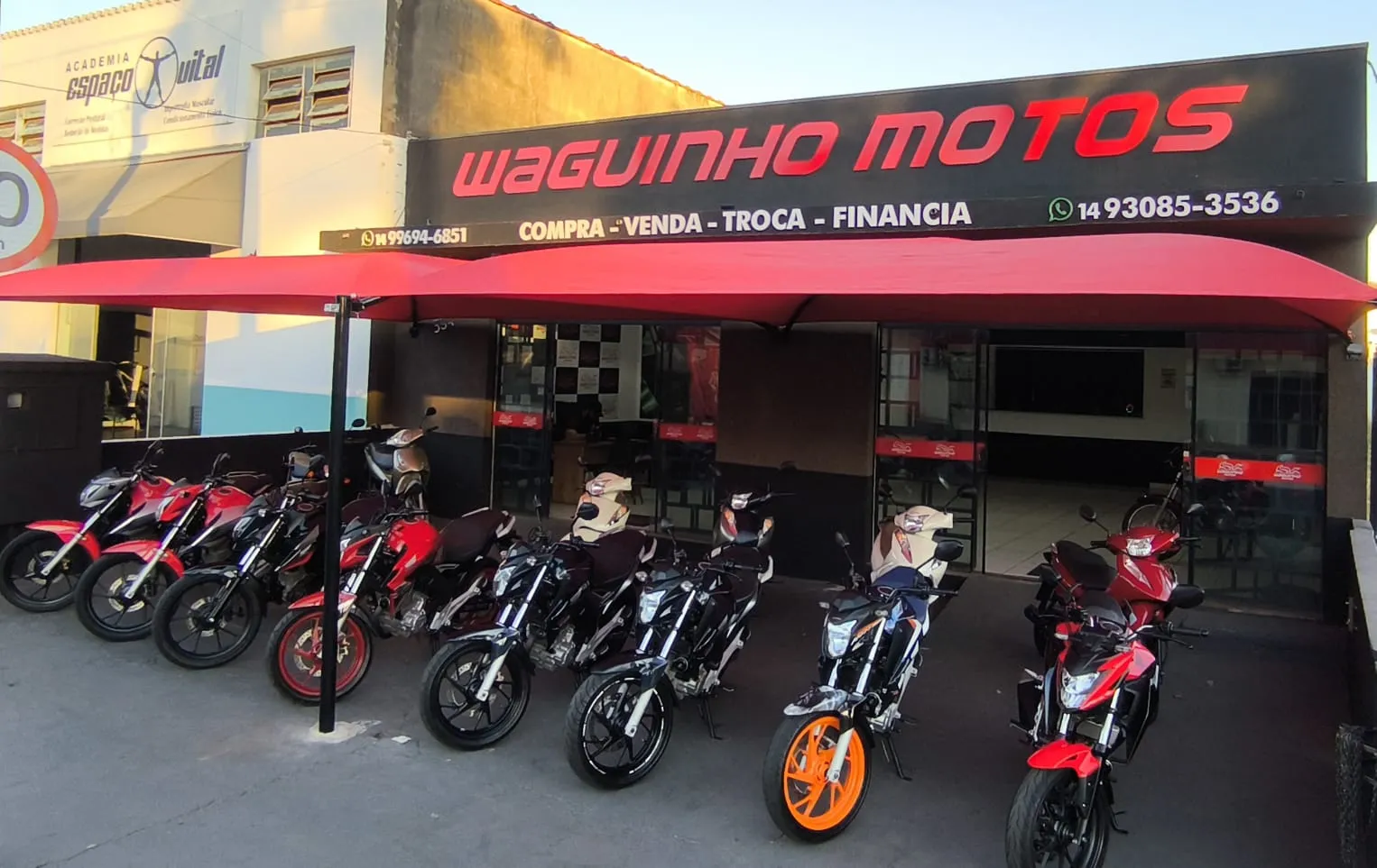 Fachada da loja Waguinho motos - Lins - SP