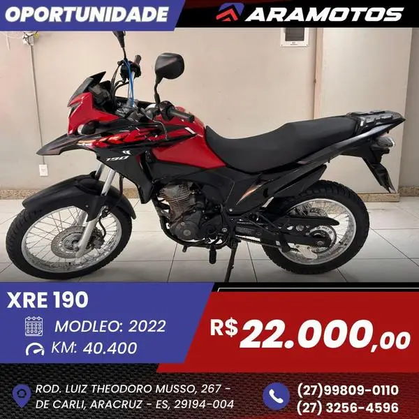 Moto Honda XRE 190 2022 (ABS) (Flex)