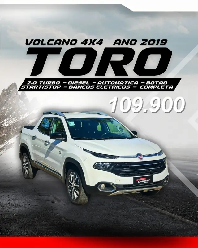 Carro Fiat Toro 2019 Volcano 2.0 diesel AT9 4x4