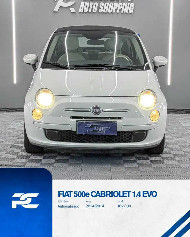 Carro Fiat 500 2014 Cabrio Dualogic 1.4 Evo (Flex)