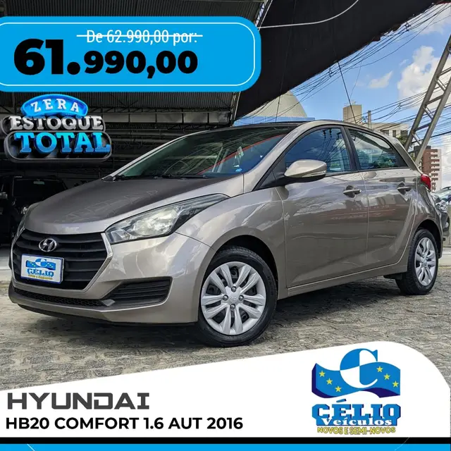 Carro Hyundai HB20 2016 1.6 Comfort Plus (Aut) (Flex)