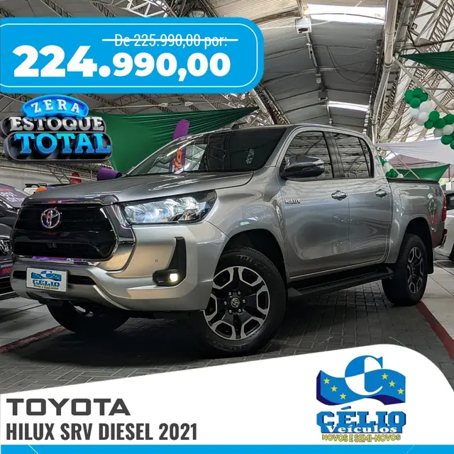 Carro Toyota Hilux Cabine Dupla 2021 SRV 2.8 TDI CD 4x4 (Aut)