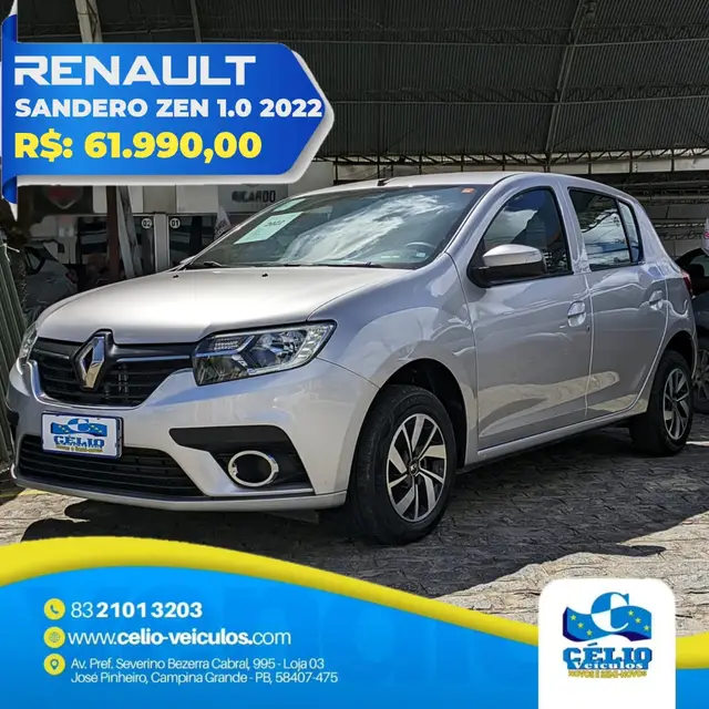 Carro Renault Sandero 2022 Zen 1.0 12V SCe (Flex)