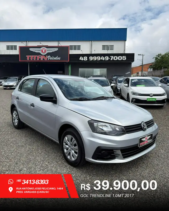 Carro Volkswagen Gol 2017 1.0 MPI Trendline 12V 5p (Flex)
