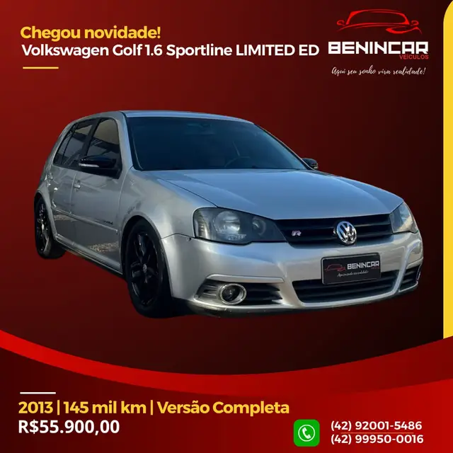 Carro Volkswagen Golf 2013 Sportline 1.6 (Flex)