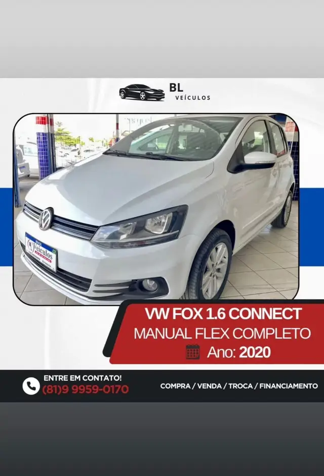 Carro Volkswagen Fox 2020 1.6 MSI Connect (Flex)