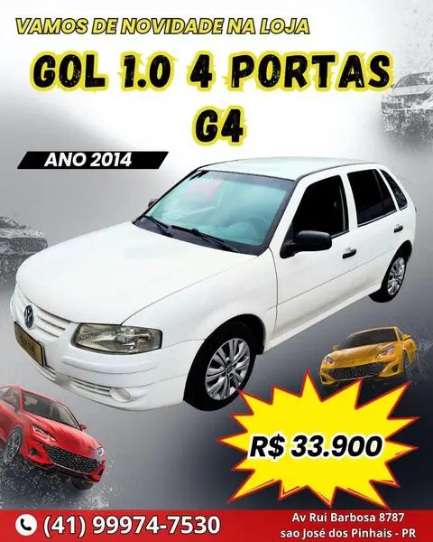 Carro Volkswagen Gol 2014 1.0 Ecomotion(G4) (Flex) 4p