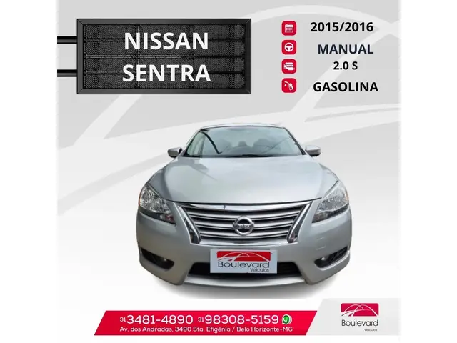 Carro Nissan Sentra 2016 S 2.0 16V (Flex)