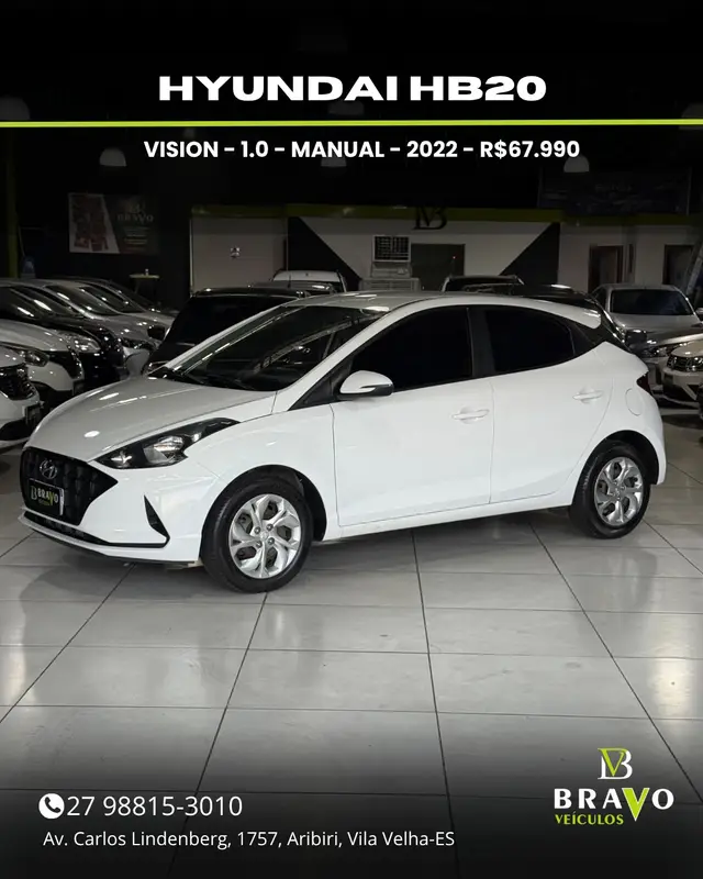 Carro Hyundai HB20 2022 Vision Bluelink 1.6 Flex (Aut.)
