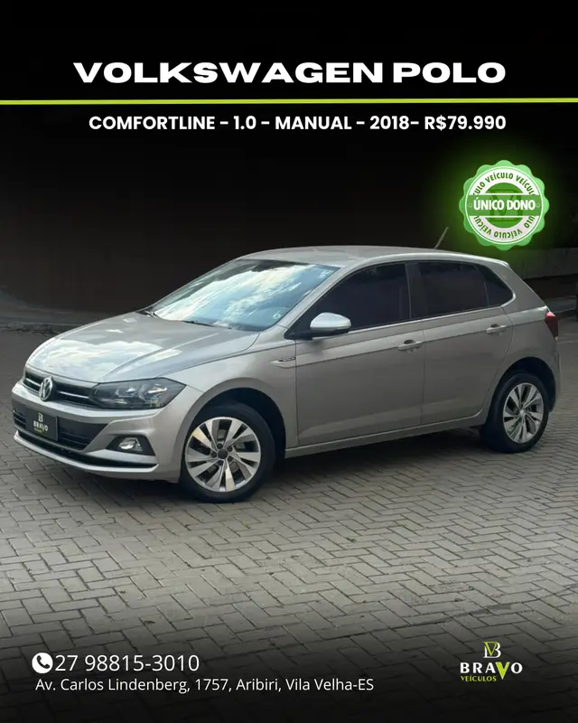 Carro Volkswagen Polo 2018 1.0 200 TSI Comfortline (Aut) (Flex)
