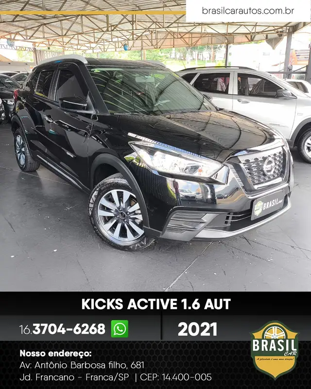 Carro Nissan Kicks 2021 1.6 Active (Aut) (Flex) (PCD)