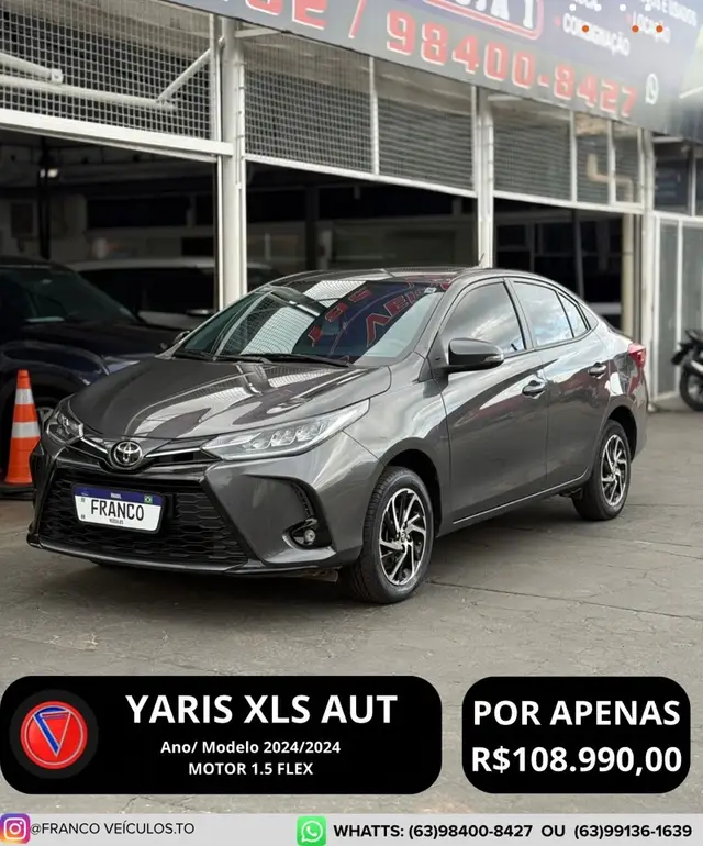 Carro Toyota Yaris Sedan 2024 XLS 1.5 Flex 16V 4p Aut.