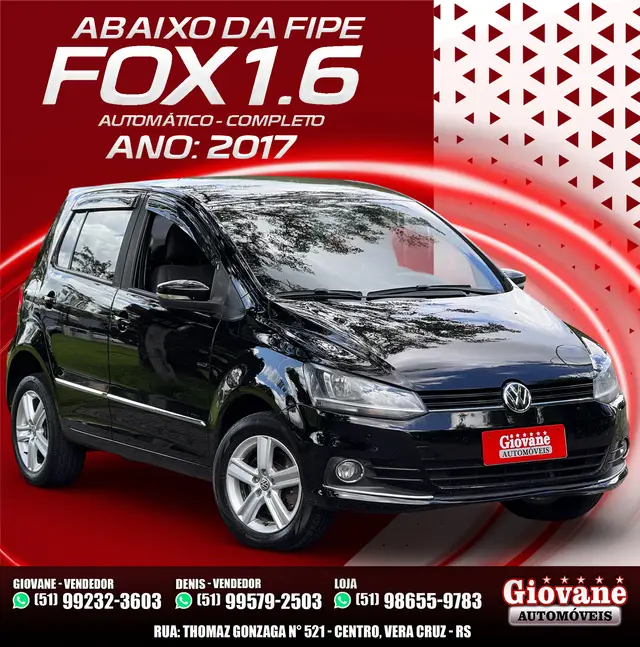 Carro Volkswagen Fox 2016 1.6 16v MSI Highline I-Motion (Flex)