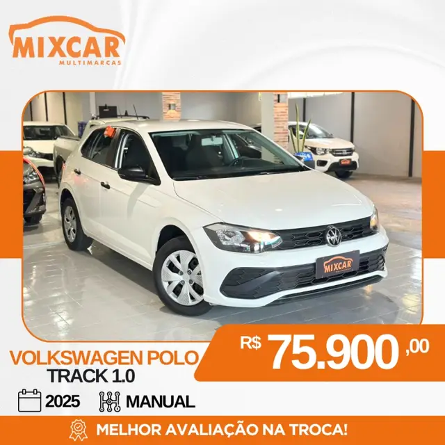 Carro Volkswagen Polo 2025 Track 1.0 Flex 12V 5p