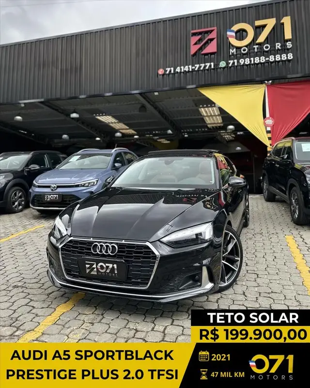 Carro Audi A5 Sportback 2021 Prestige Plus S tronic 2.0 TFSI (Aut)