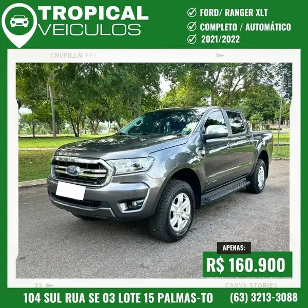 Carro Ford Ranger Cabine Dupla 2022 XLT 3.2 Turbodiesel 20V 4x4 (Aut)