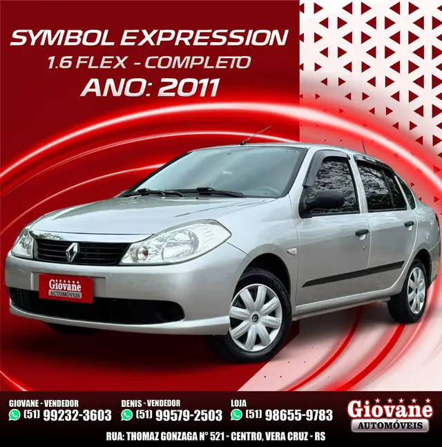 Carro Renault Symbol 2011 1.6 16V Expression (flex)