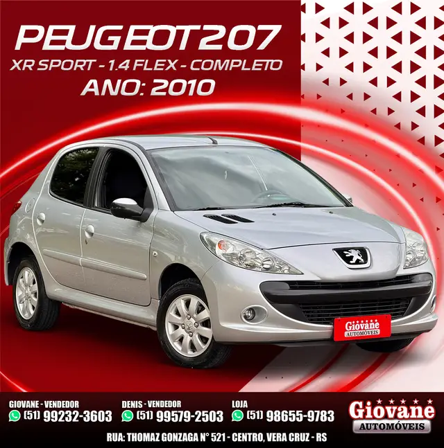 Carro Peugeot 207 2010 Hatch XR Sport 1.4 8V (flex)