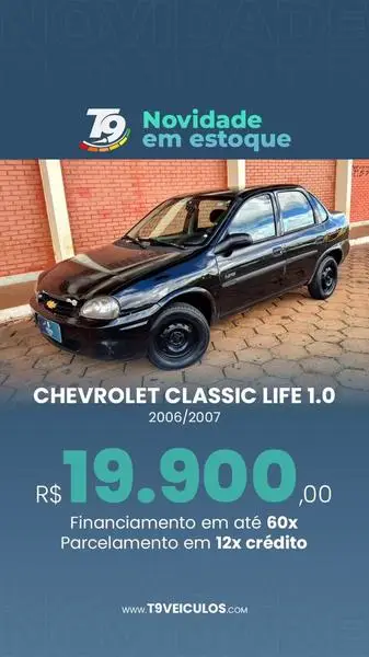 Carro Chevrolet Classic 2007 Corsa Sedan  Life 1.0 (Flex)