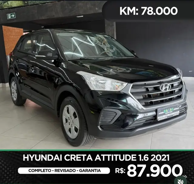 Carro Hyundai Creta 2021 Attitude 1.6 (Aut) (Flex)