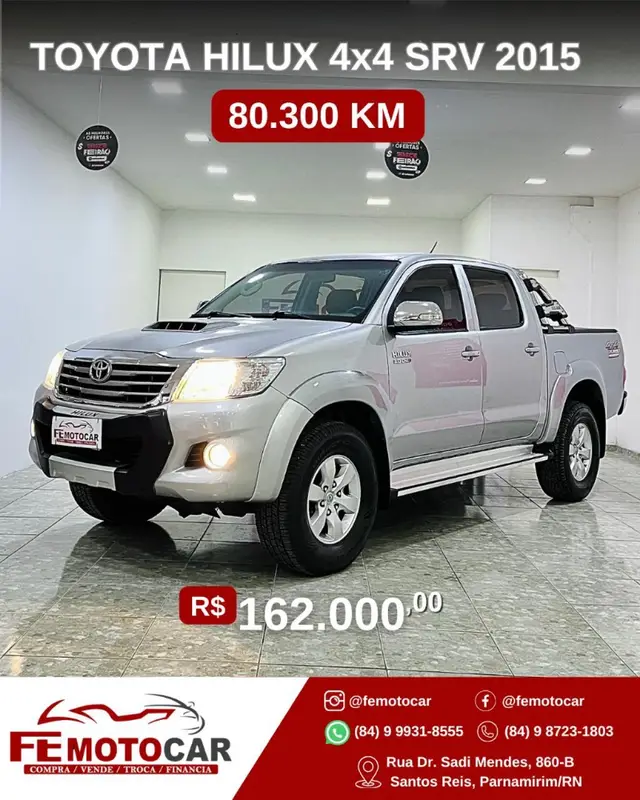 Carro Toyota Hilux Cabine Dupla 2015 Hilux 3.0 TDI 4x4 CD SRV (Aut)