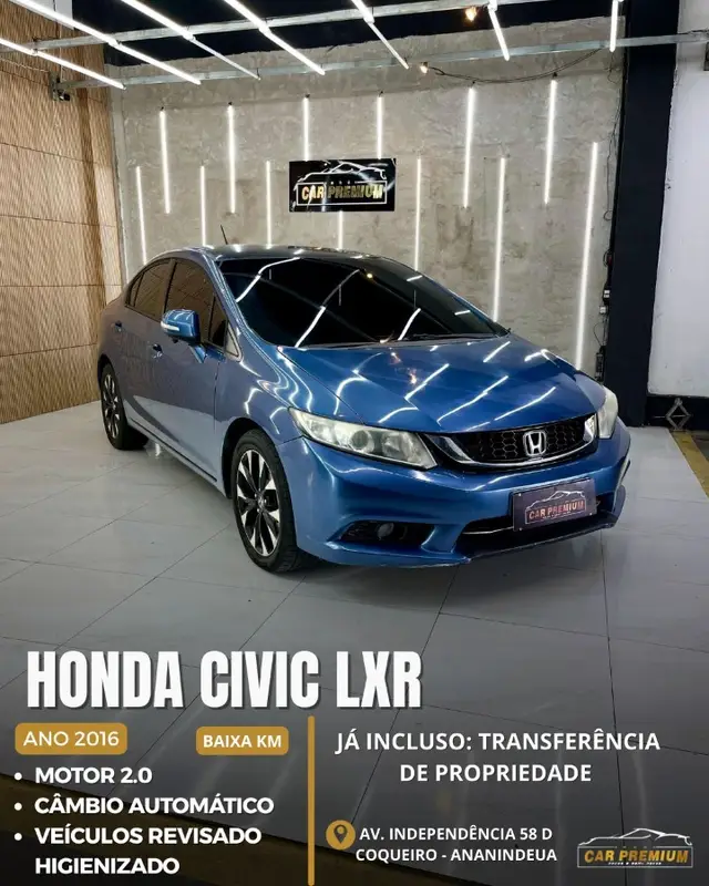 Carro Honda Civic 2016 Sport 2.0 i-VTEC CVT