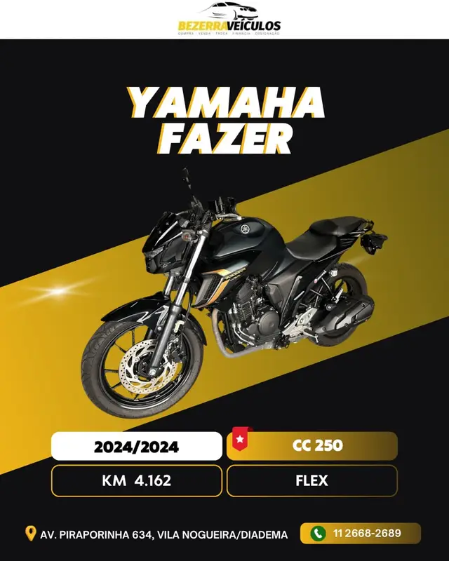 Moto Yamaha Fazer FZ25 2024 Flex