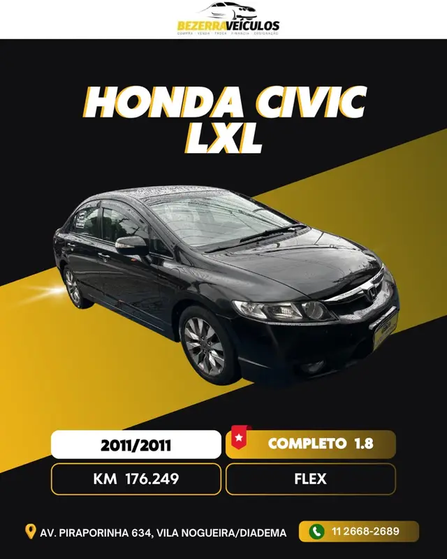 Carro Honda Civic 2011 New  LXL 1.8 16V i-VTEC (Flex)