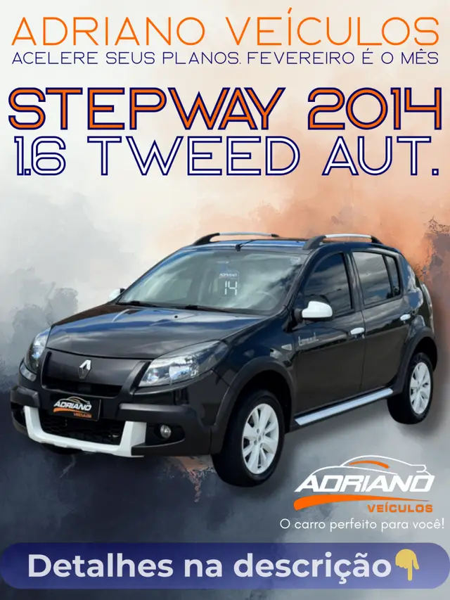 Carro Renault Sandero Stepway 2014 Tweed 1.6 16V (Flex) (Aut)