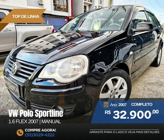 Carro Volkswagen Polo 2007 Hatch. Sportline 1.6 8V (Flex)