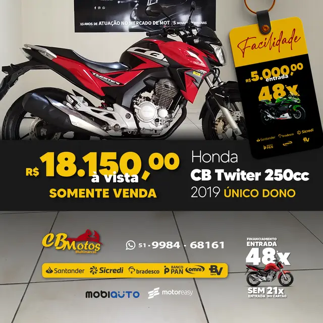 Moto Honda CB 250F Twister 2019 (ABS)