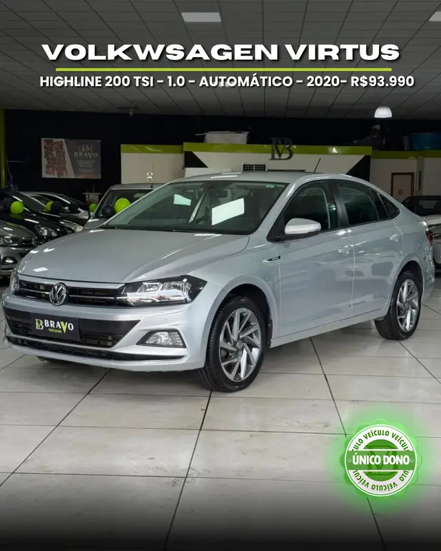 Carro Volkswagen Virtus 2020 1.6 MSI (Flex) (Aut)