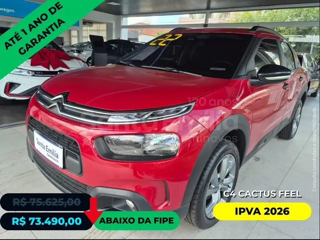 Carro Citroën C4 Cactus 2022 1.6 Feel (Aut) (Flex)