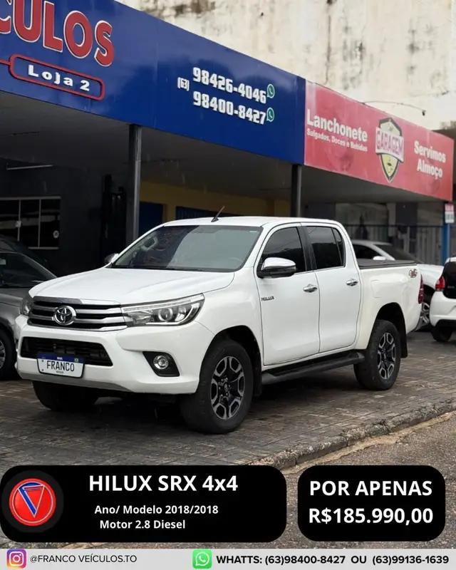 Carro Toyota Hilux Cabine Dupla 2018 Hilux 2.8 TDI SRX CD 4x4 (Aut)
