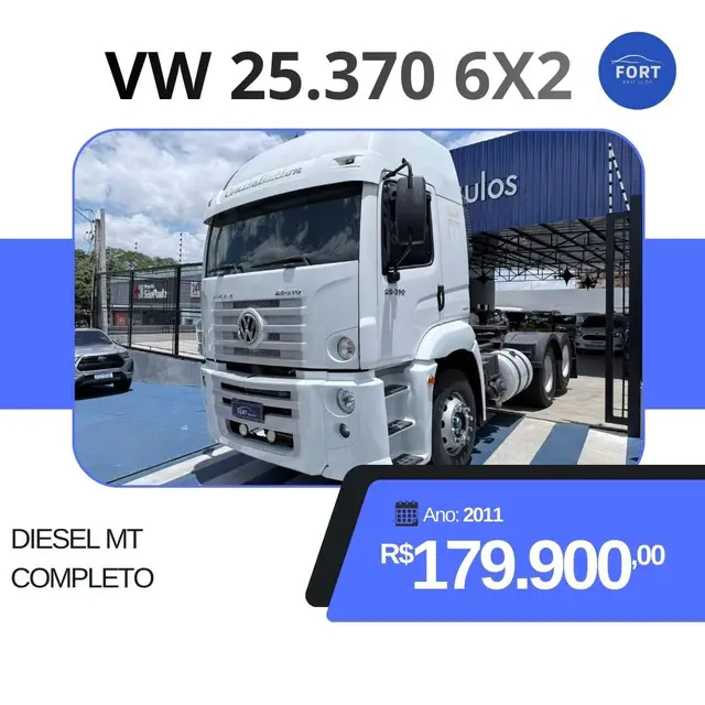 Caminhão Volkswagen 25.370 e 2011 Vw 25.370 E 6X2 (Constellation) (3 Eixos)