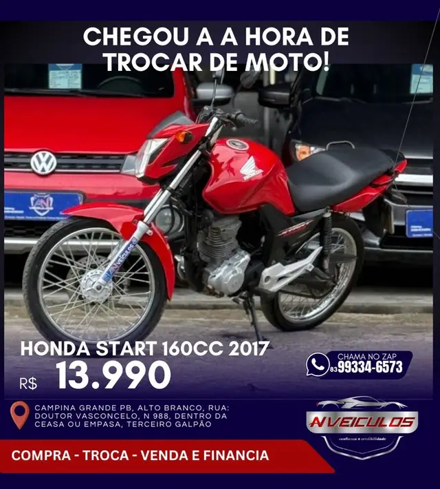 Moto Honda CG 160 2017 Start