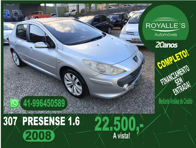 Carro Peugeot 307 2008 Hatch. Presence 1.6 16V (flex)