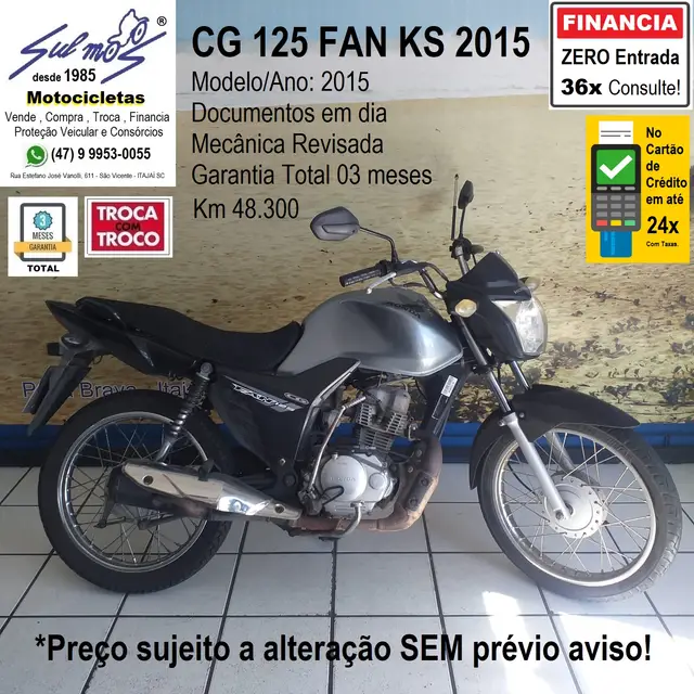 Moto Honda CG 125 2015 Fan KS