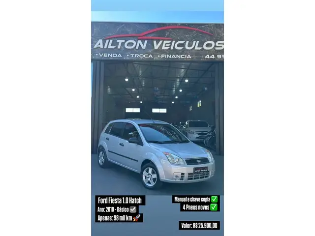 Carro Ford Fiesta Hatch 2010 1.0 (Flex)