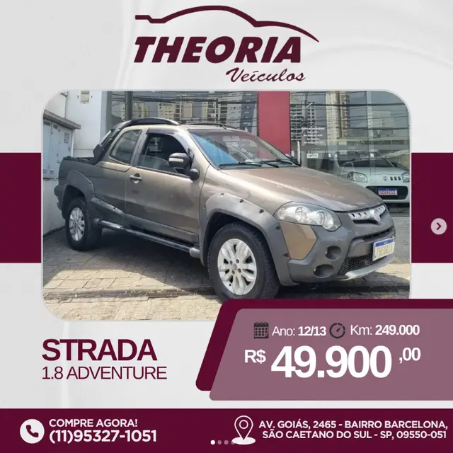 Carro Fiat Strada 2013 Adventure 1.8 16V (Flex) (Cabine Dupla)