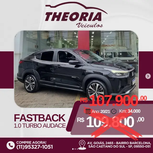 Carro Fiat Fastback 2023 Audace Turbo 200 (Flex) (Aut)