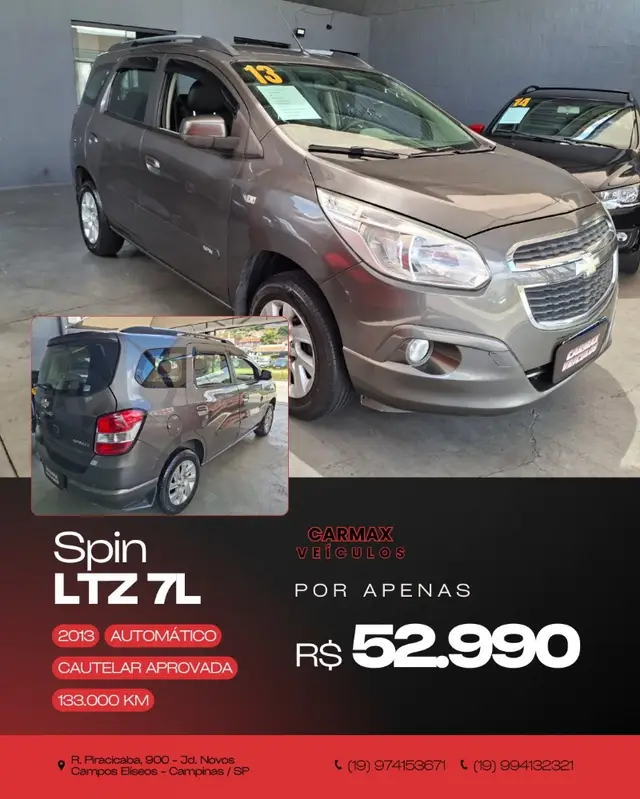 Carro Chevrolet Spin 2013 LTZ 7S 1.8 (Flex) (Aut)