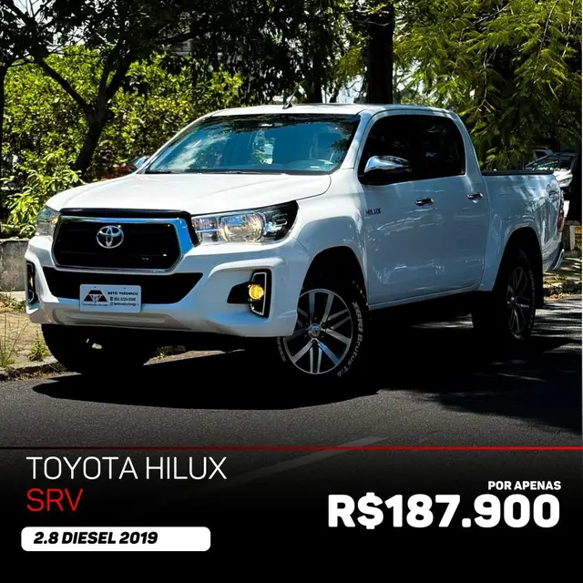 Carro Toyota Hilux Cabine Dupla 2019 Hilux 2.8 TDI SRV CD 4x4 (Aut)